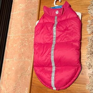 Cozy Raspberry Pink Winter Dog Jacket Size Large